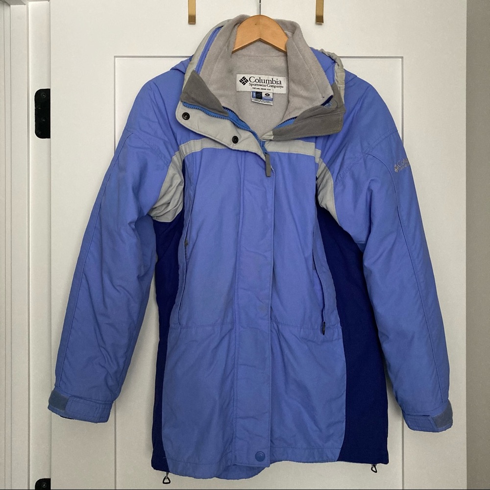 Columbia Blue Coat, Waterproof, Fleece Lined, Med
